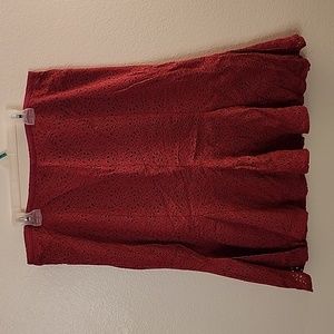 Jones Wear Dark Pink Lace Skirt Size 12